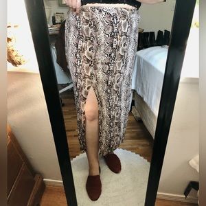 Wild Fable snake print skirt with slit